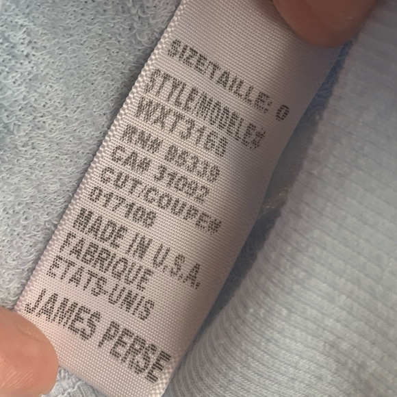 JAMES PERSE Vintage Sweatshirt, Pale Blue, Size 1, Excellent Condition - Picture 11 of 11